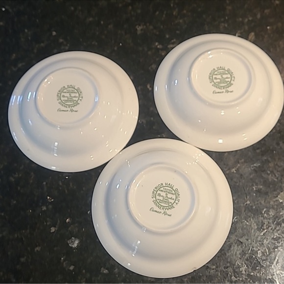 3pc Super. Hall Quality Dinnerware Mary Dunbar Jewel Homemakers Inst. Cameo Rose - Picture 4 of 8